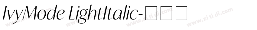 IvyMode LightItalic字体转换